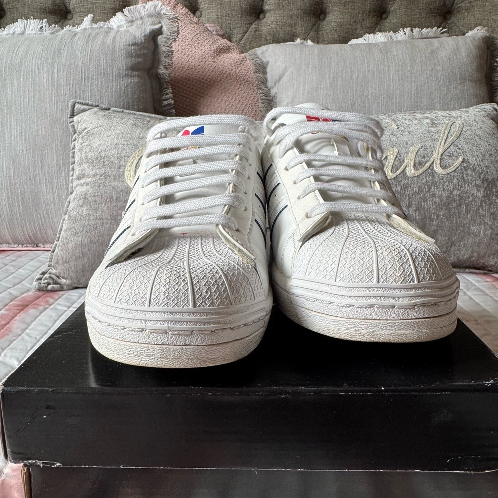Adidas Men’s Superstar White Multicolor Sneakers - Picture 6 of 6